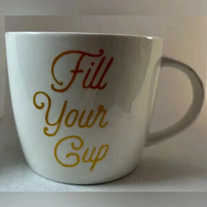 RETIRED: Starbucks | oversized, “Fill Your Cup”, coffee cup